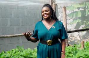 Wangari Kuria, Founder and CEO of Farmer on Fire Ltd. at her farm in Kitengela, Kenya. Photo: bird story agency